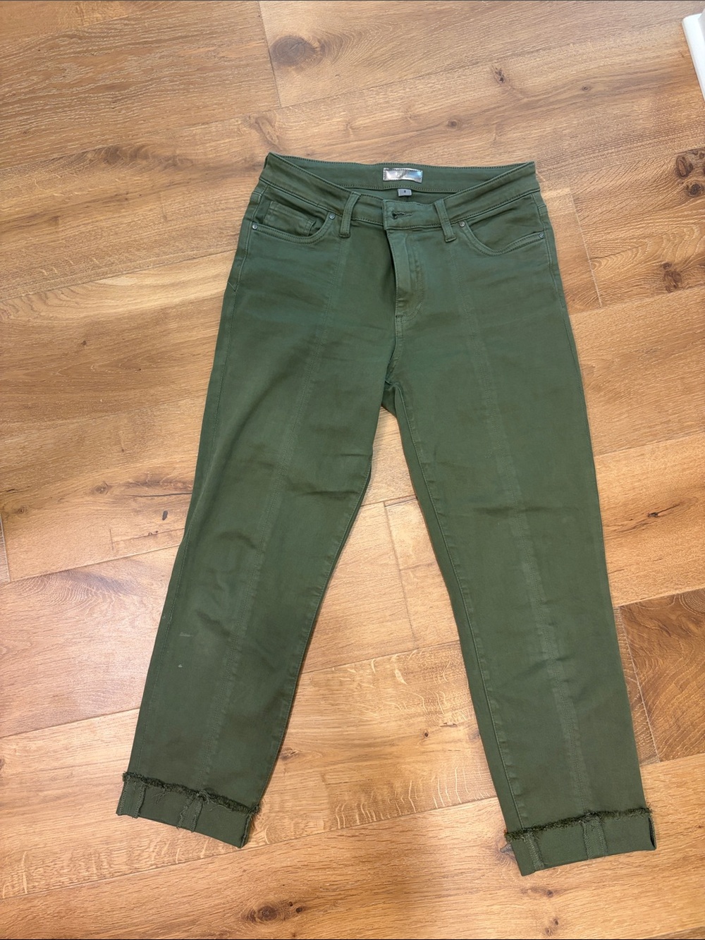Kut from the Kloth Olive Green Cropped Slim Jeans
